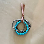 Turquoise Stone Stacked Bracelet