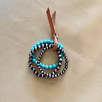Turquoise Stone Stacked Bracelet