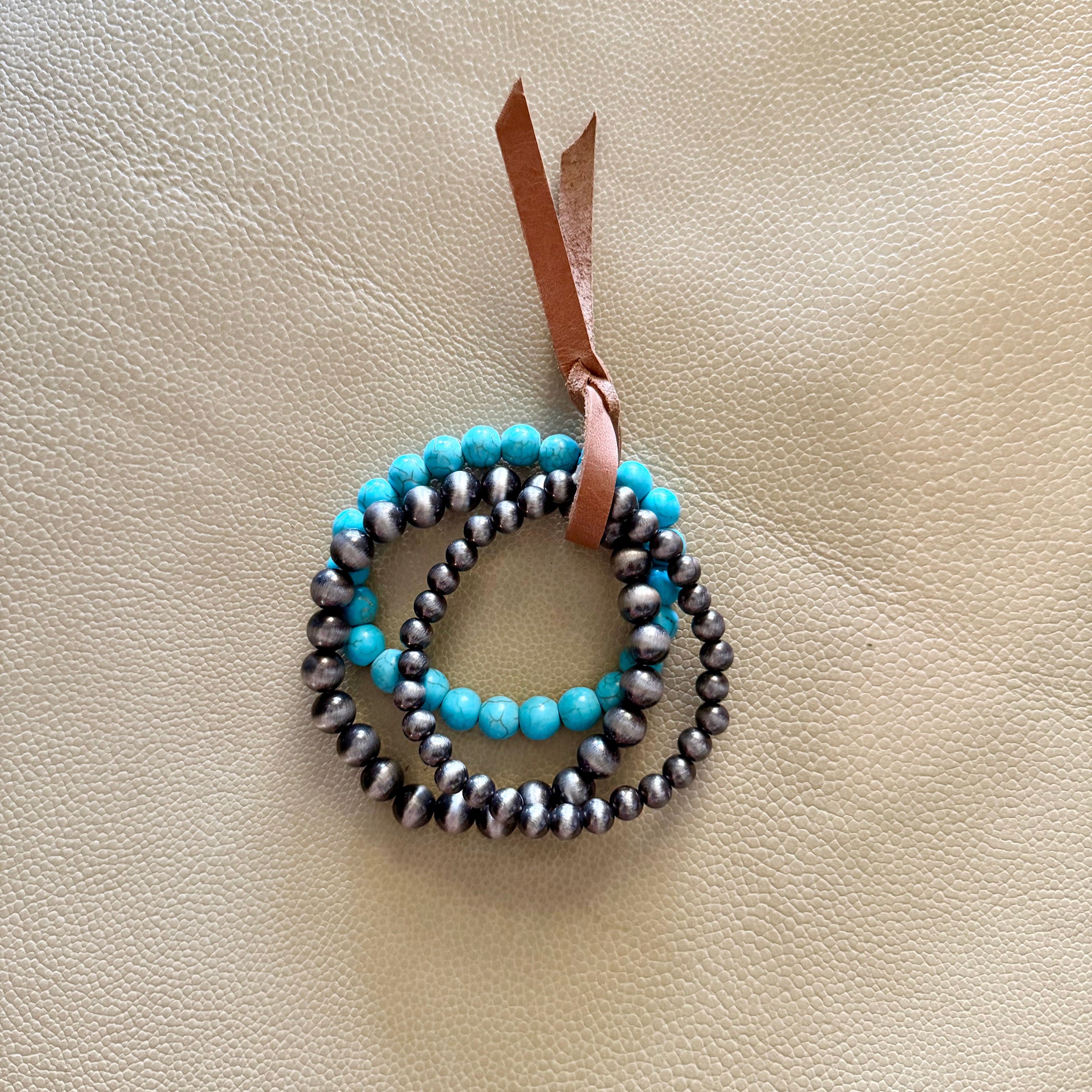 Turquoise Stone Stacked Bracelet