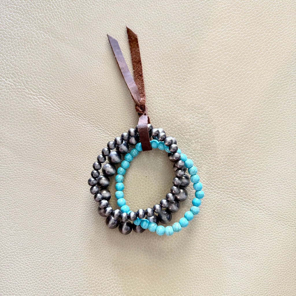 Turquoise Stone Stacked Bracelet