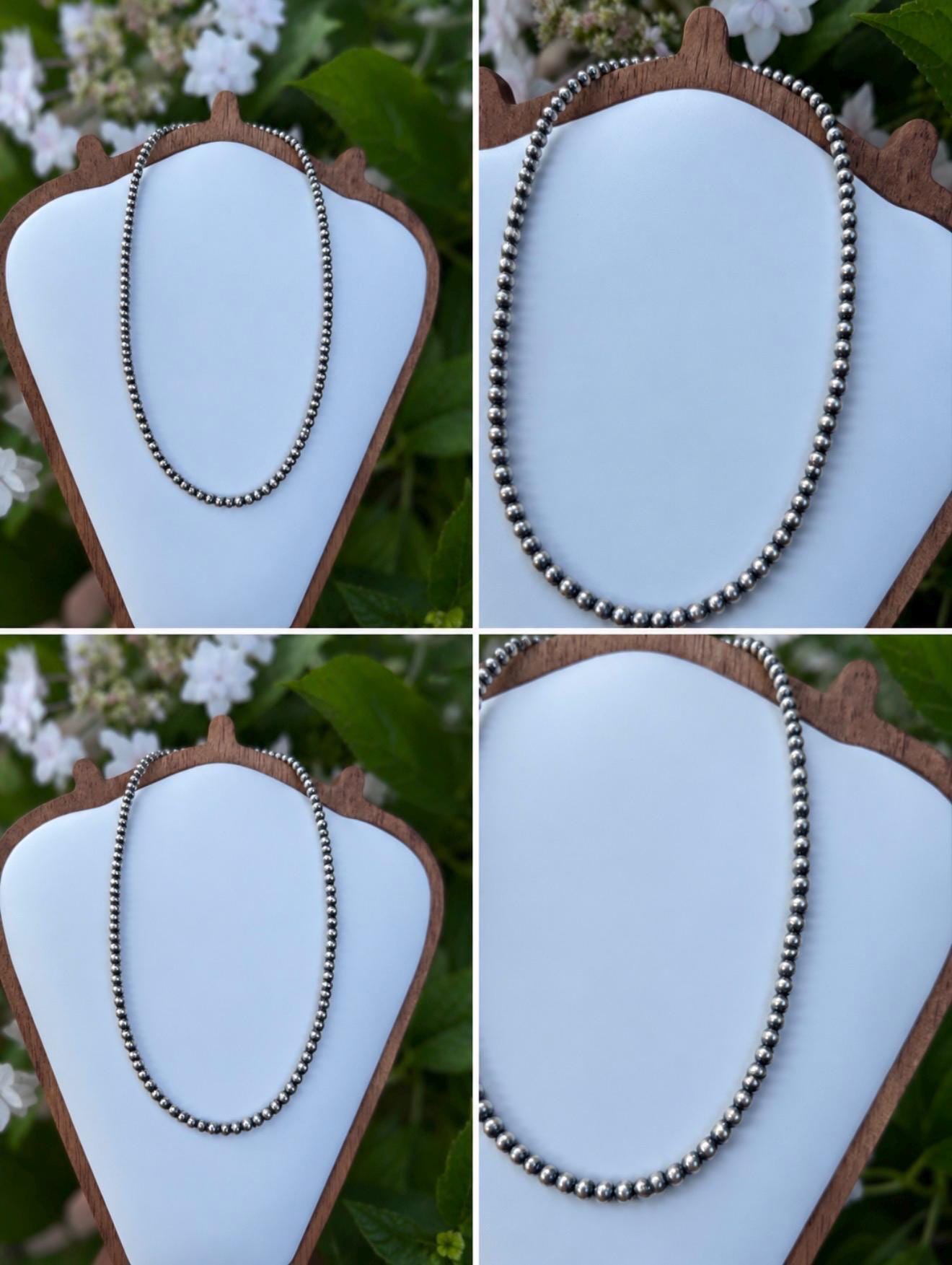 Sterling Sliver Navajo Pearls - 6mm