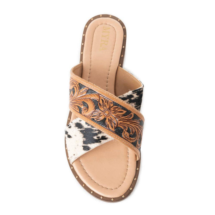 Chappy Western Hand-Tooled Sandals
