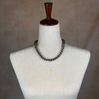 Navajo-Inspired Pearl Necklace | 16” Short | 10mm