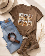 Bronc Postage Stamp Western Tee