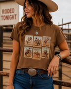 Bronc Postage Stamp Western Tee
