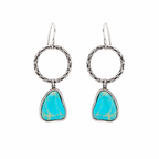 Turquoise Horizon Hoop Earrings