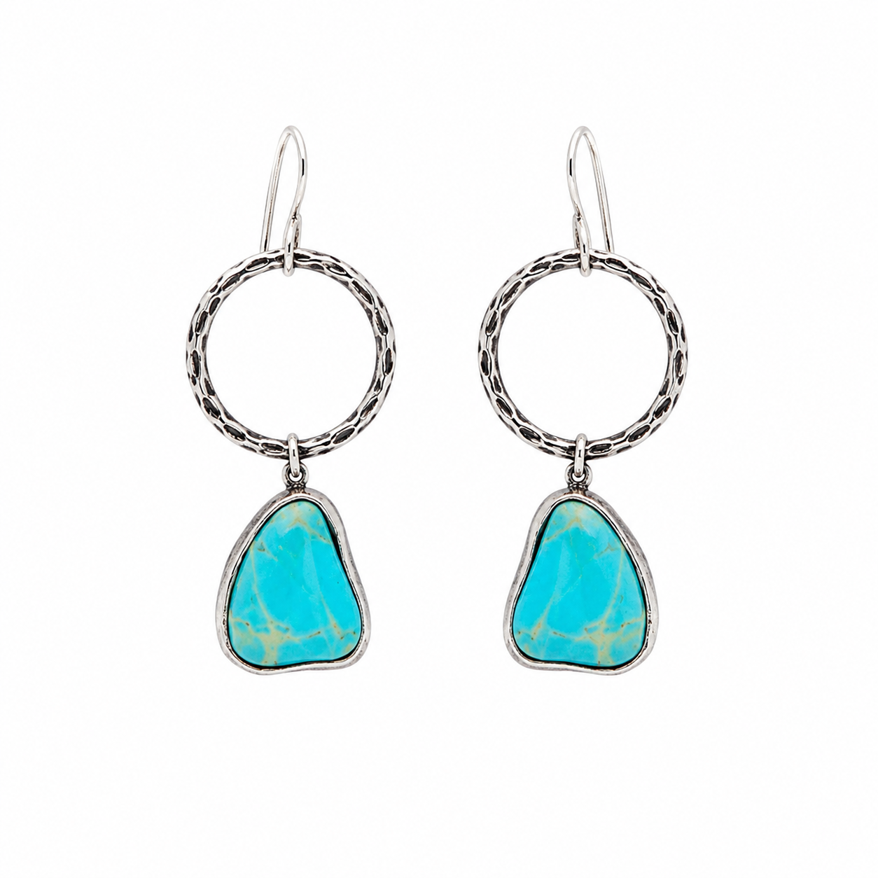 Turquoise Horizon Hoop Earrings