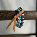 Turquoise Stone Stacked Bracelet