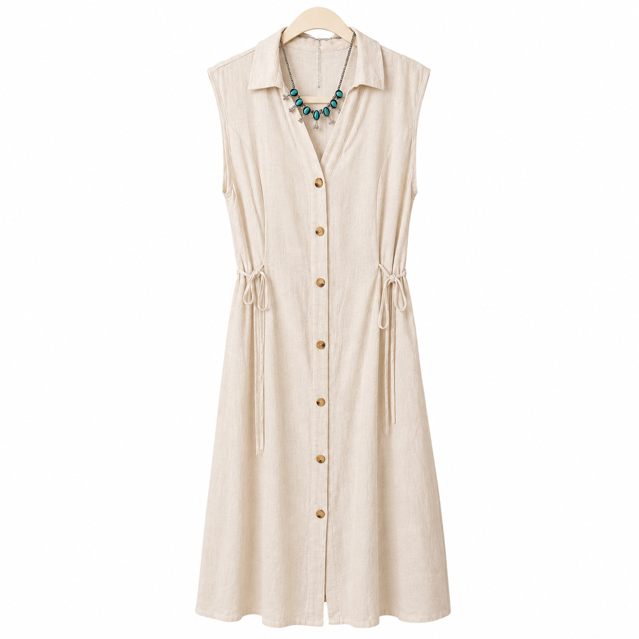 High Desert Linen Midi Dress