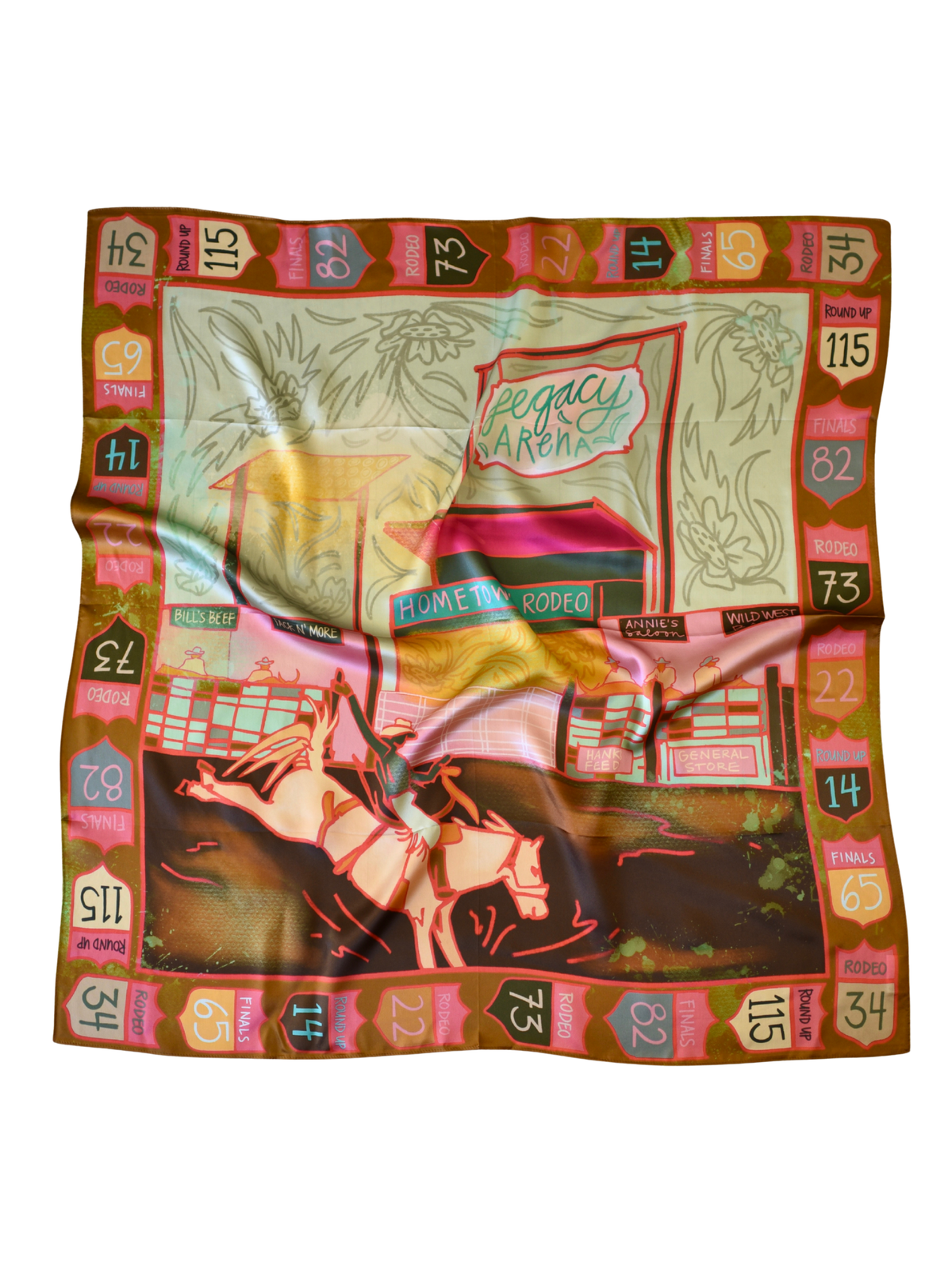 Night at the Arena - Mulberry Silk Wild Rag