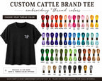 Custom Cattle Brand Embroidered Tee | Personalized Ranch Brand Shirt