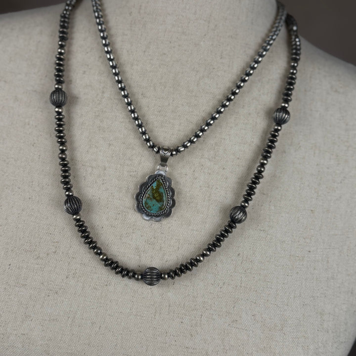 Handcrafted Sterling Silver Pearl 5-10mm Beaded Necklace | 24"