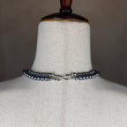 Blackened Silver Spur Layered Necklace Set NEW
