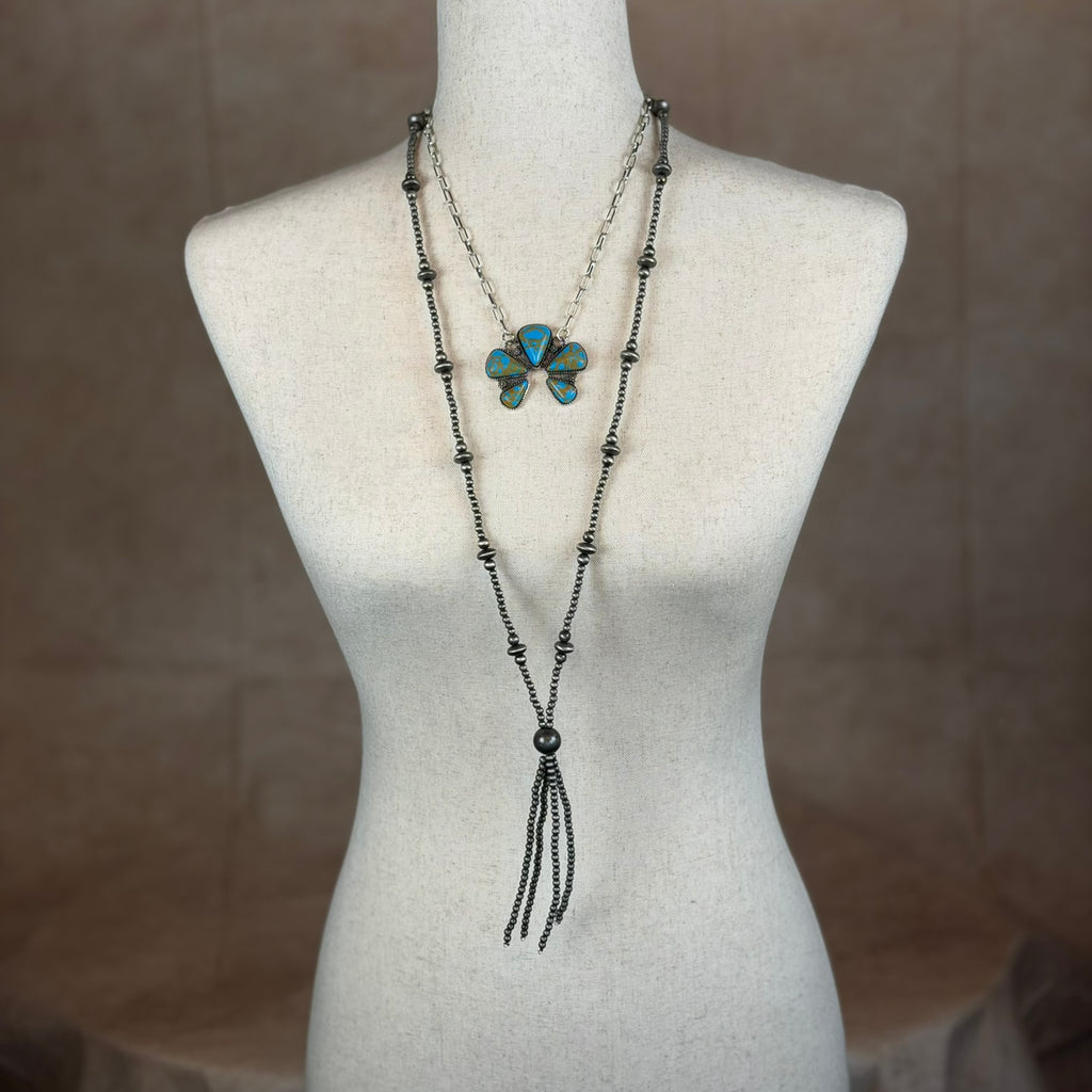 The Ranch Rope Navajo Inspired Pearl Necklace