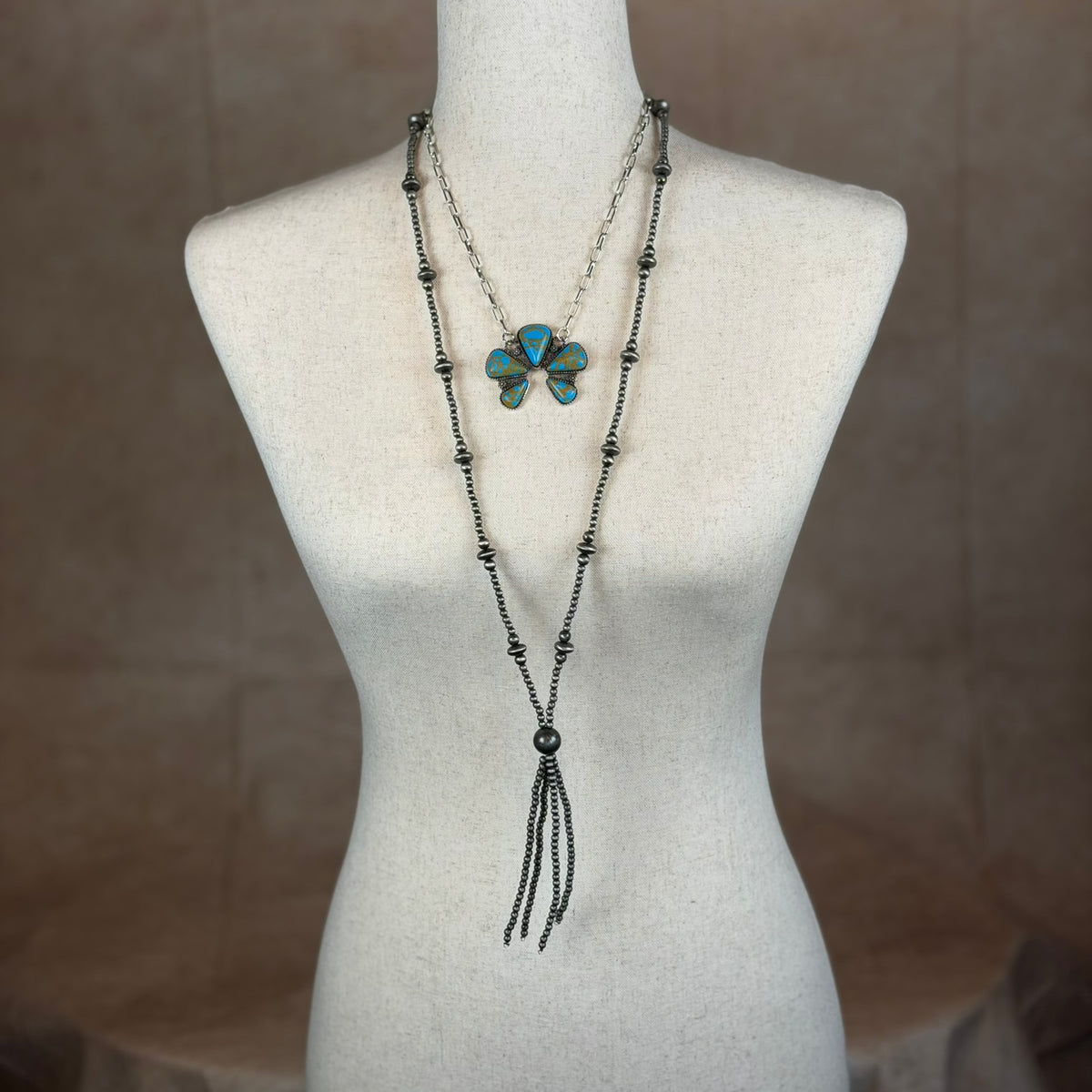The Ranch Rope Navajo Inspired Pearl Necklace
