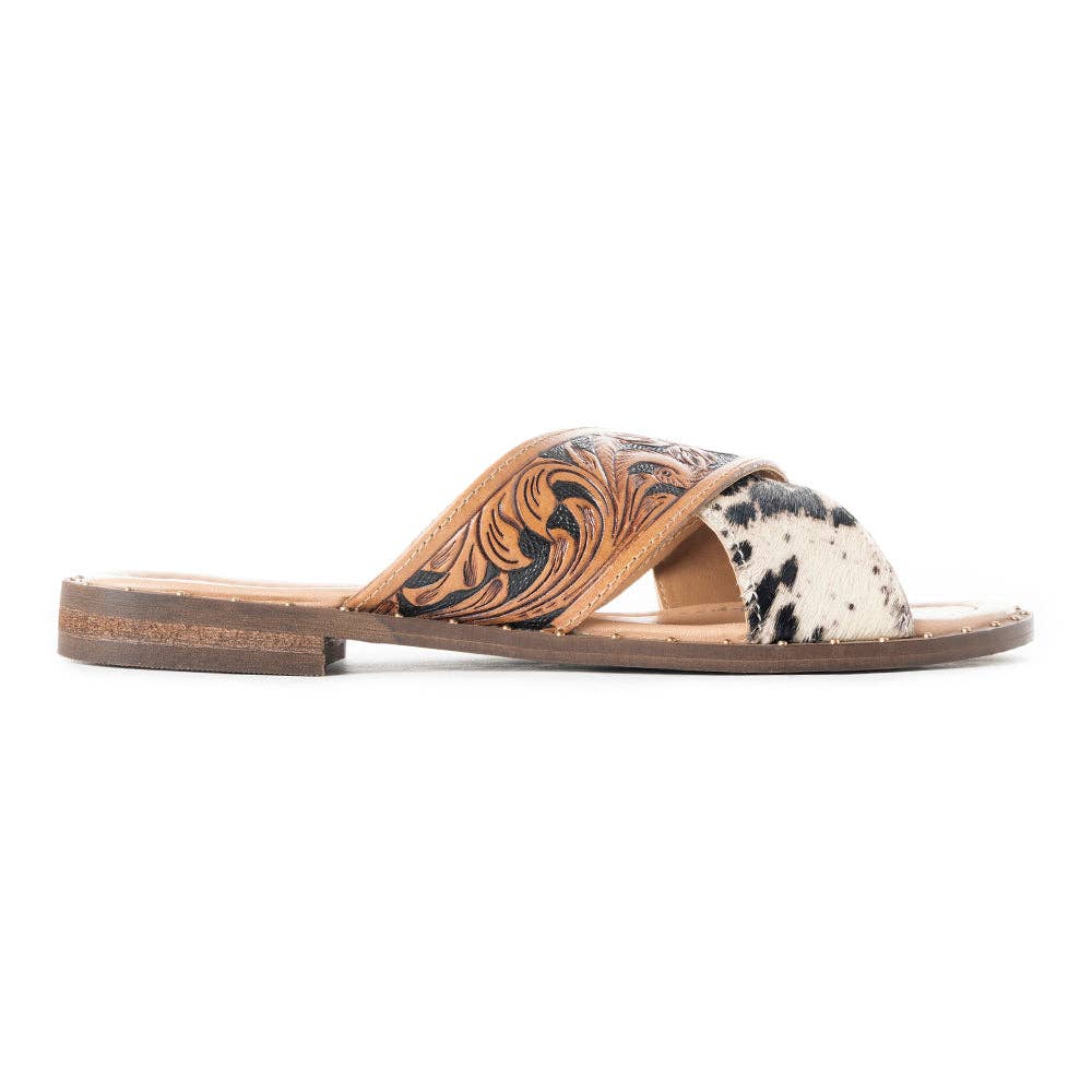 Chappy Western Hand-Tooled Sandals