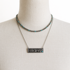 Sterling Silver Navajo Pearls with Turquoise - 4mm