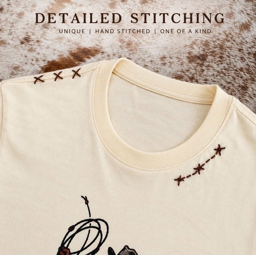 Bronc Embroidered Tee
