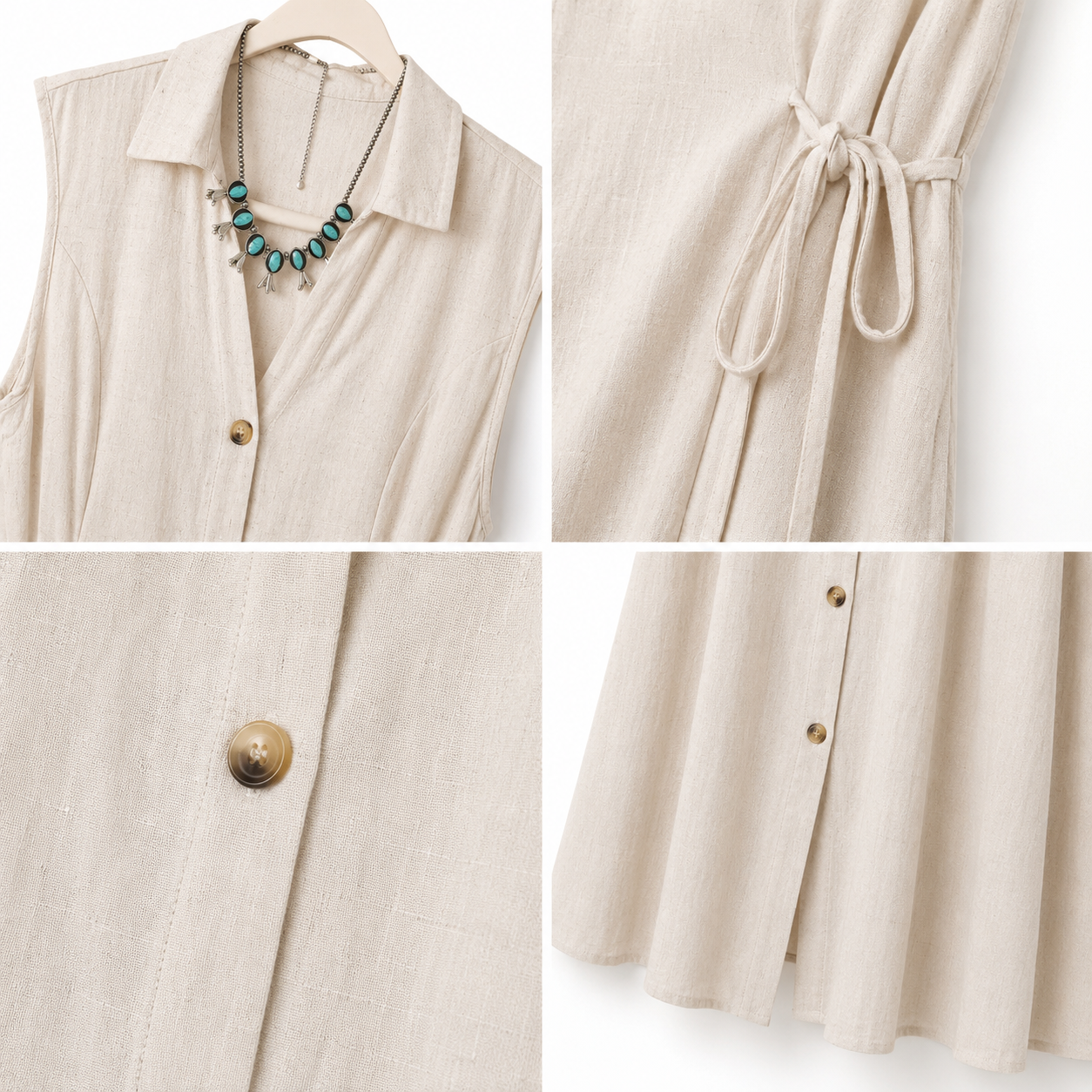 High Desert Linen Midi Dress