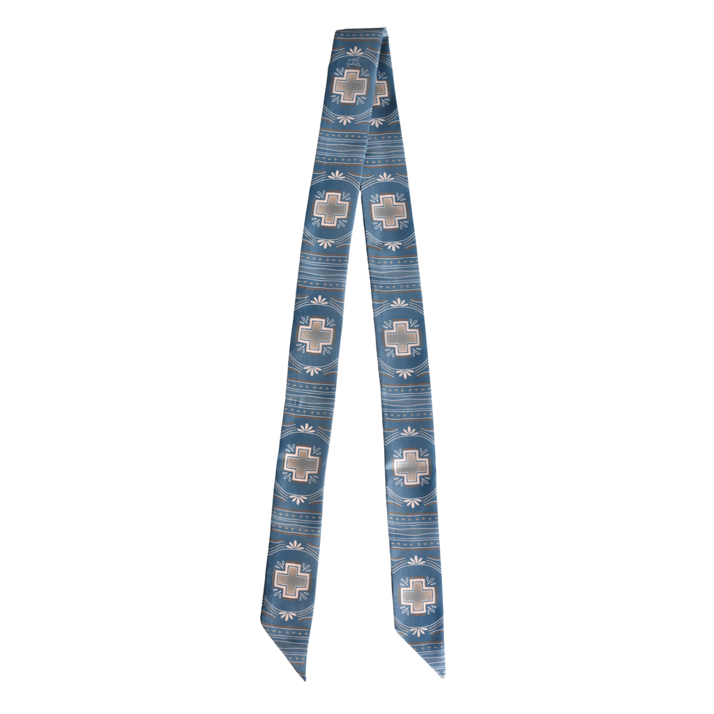 Blue Bonnet Silk Twilly