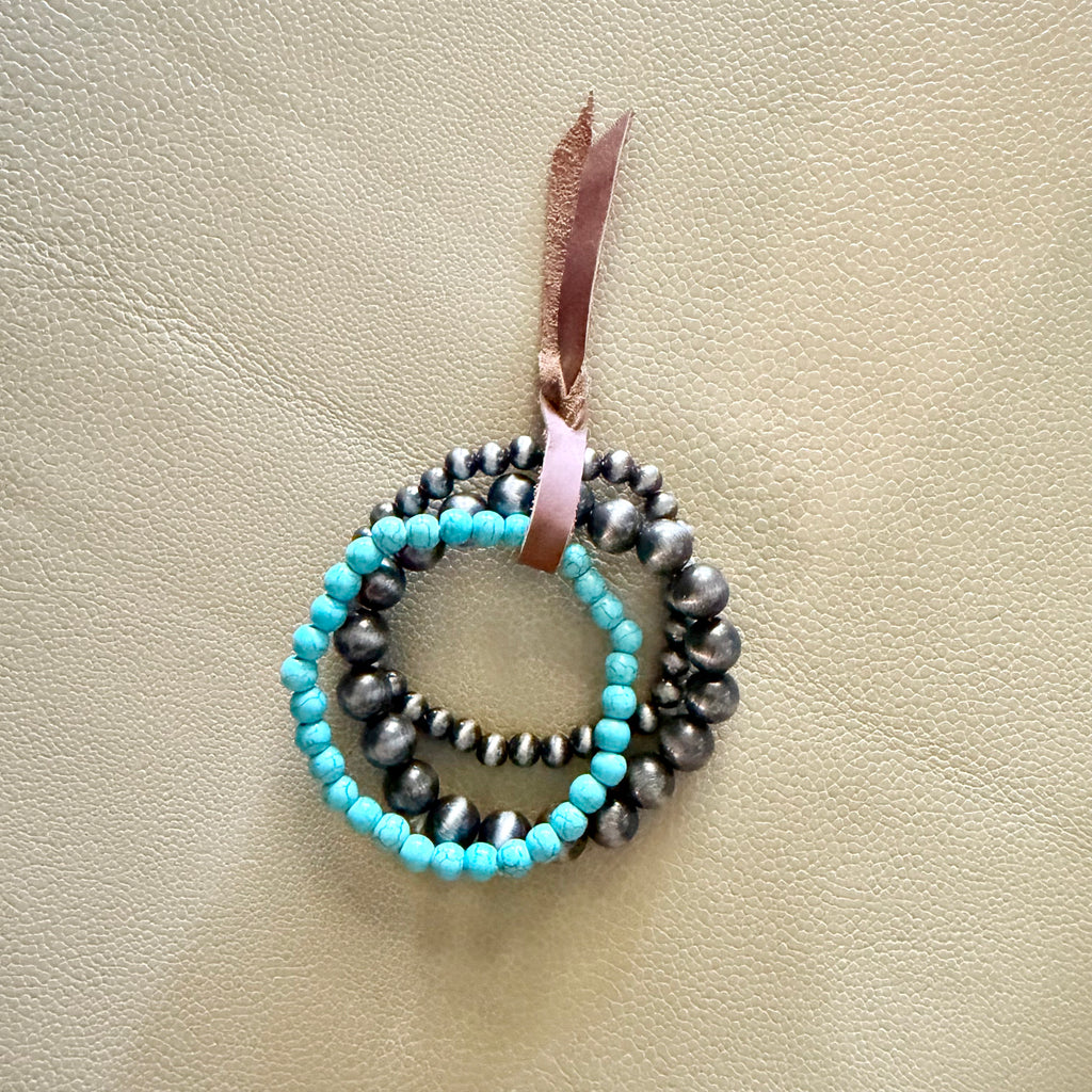 Turquoise Stone Stacked Bracelet