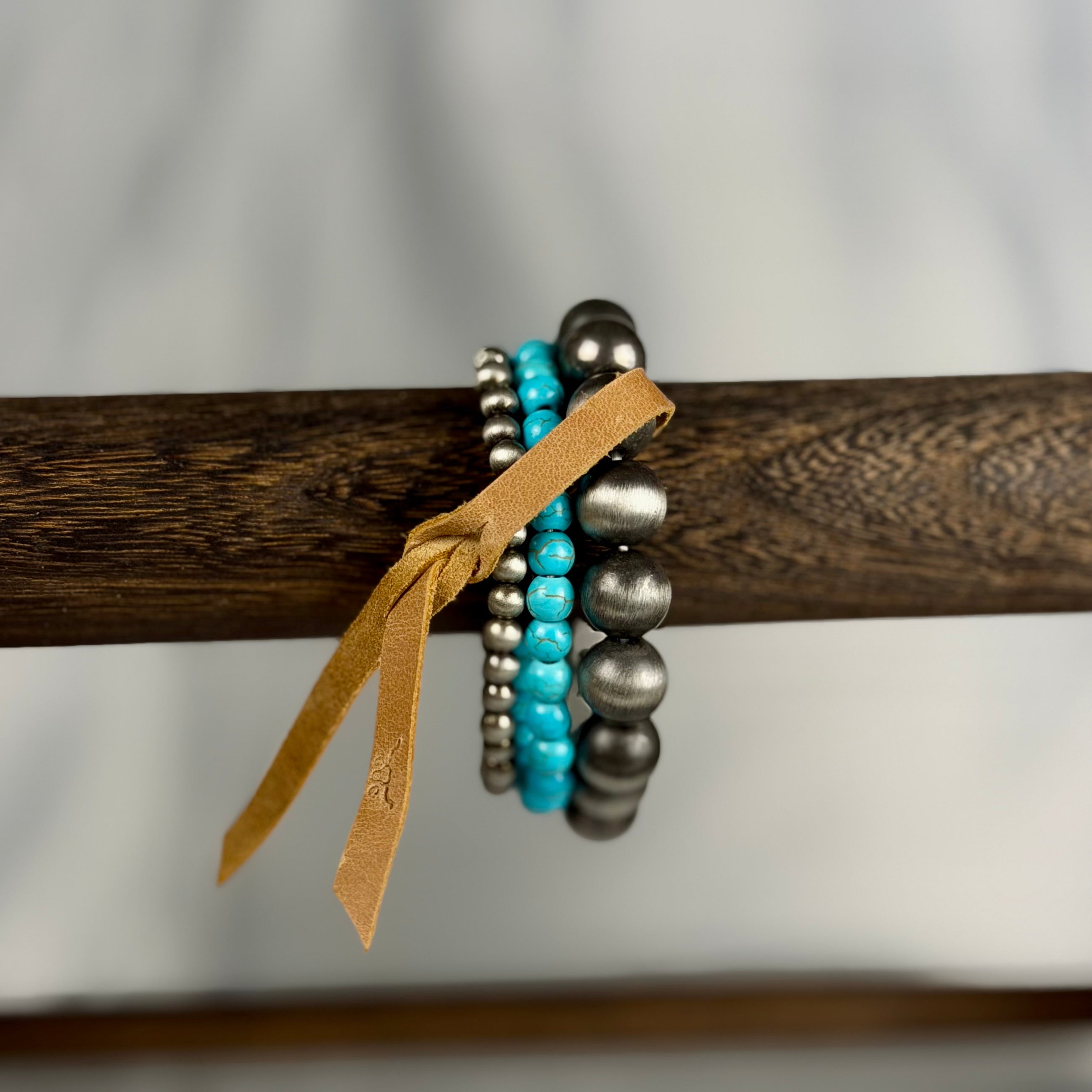 Turquoise Stone Stacked Bracelet