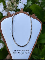 Sterling Sliver Navajo Pearls - 6mm