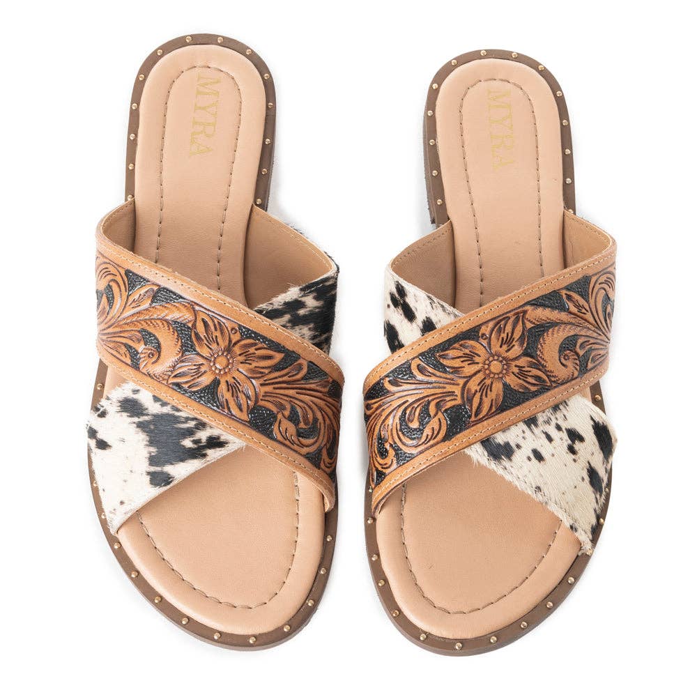 Chappy Western Hand-Tooled Sandals