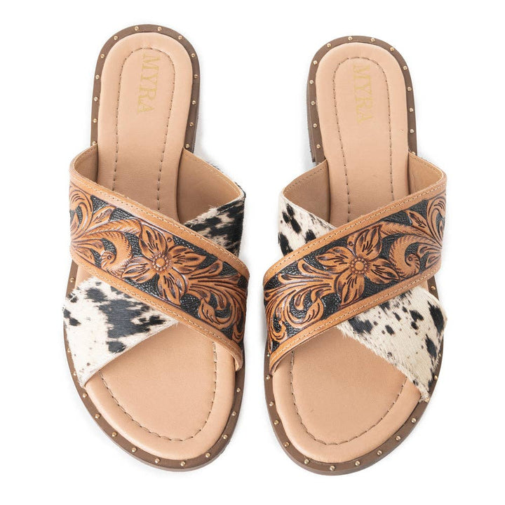 Chappy Western Hand-Tooled Sandals