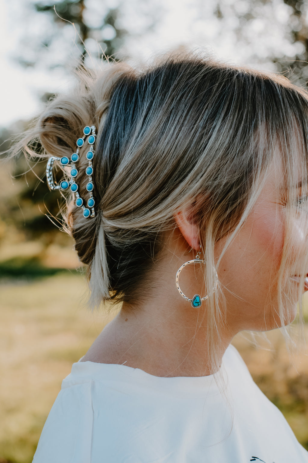 Cowgirl Turquoise Claw Clip