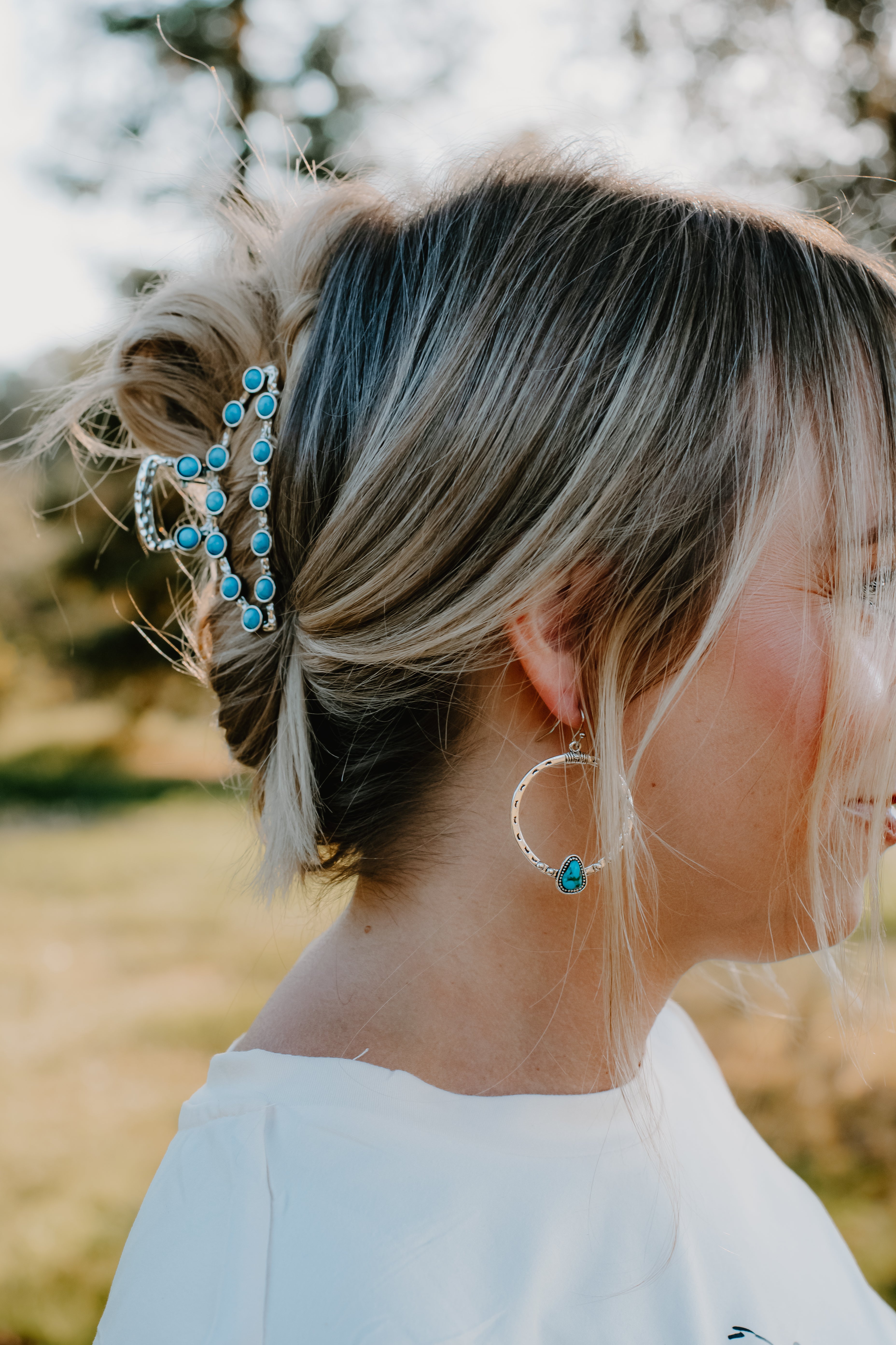 Cowgirl Turquoise Claw Clip