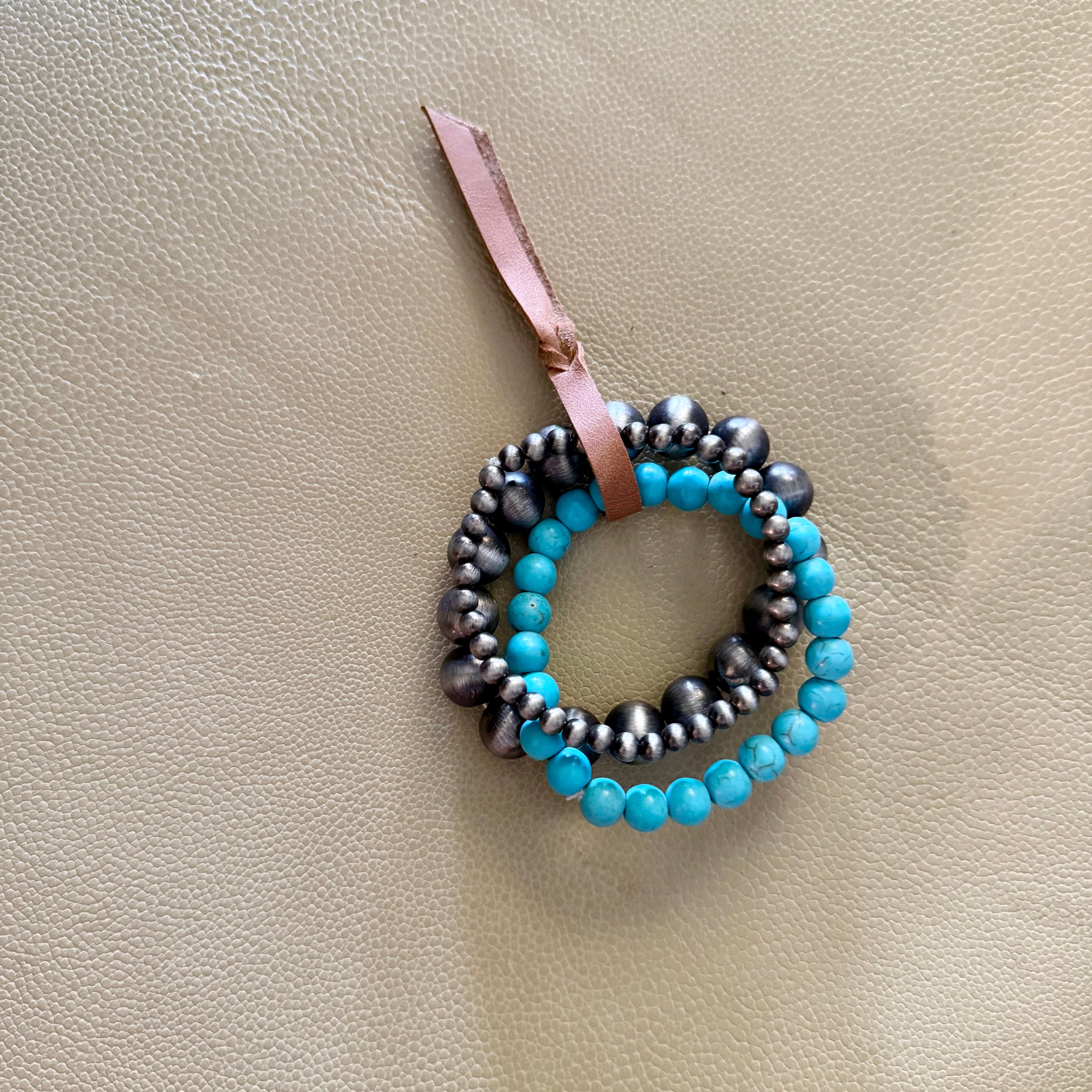 Turquoise Stone Stacked Bracelet
