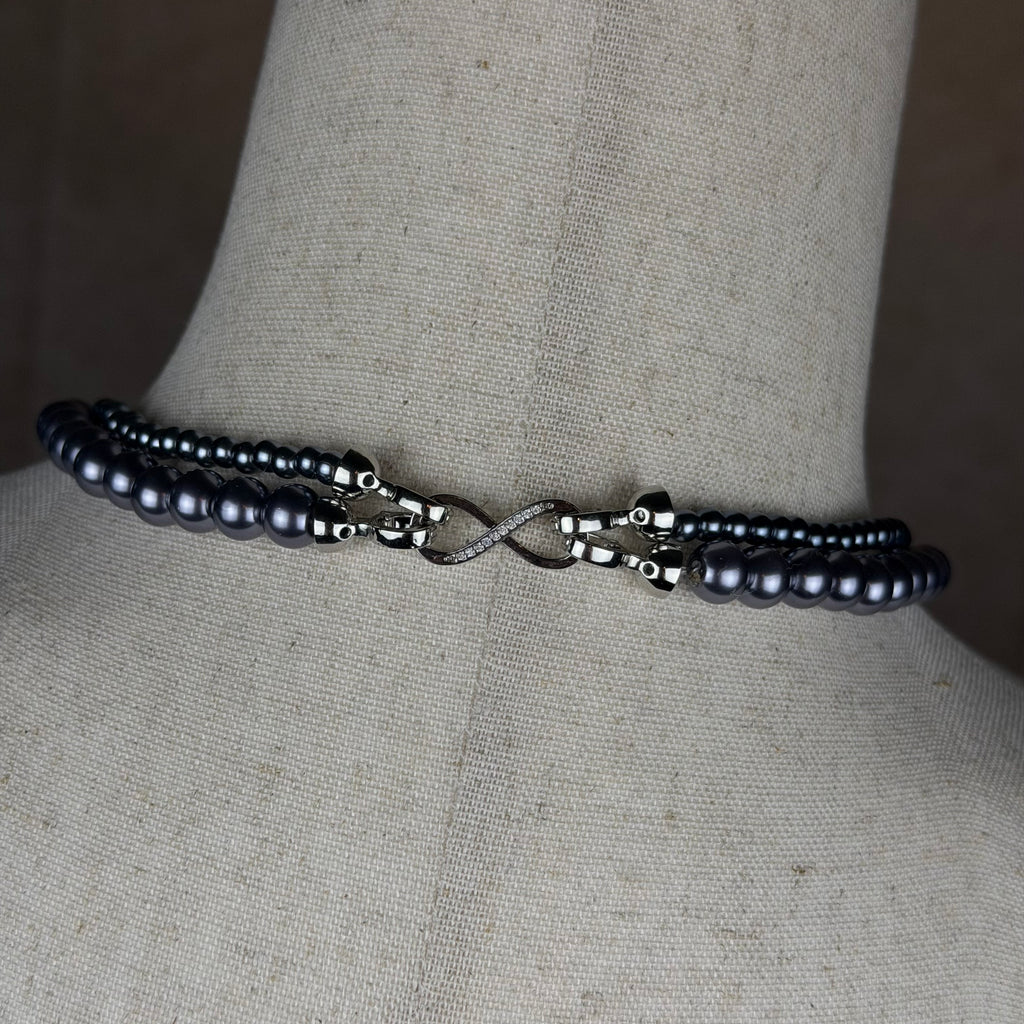 Blackened Silver Spur Layered Necklace Set NEW