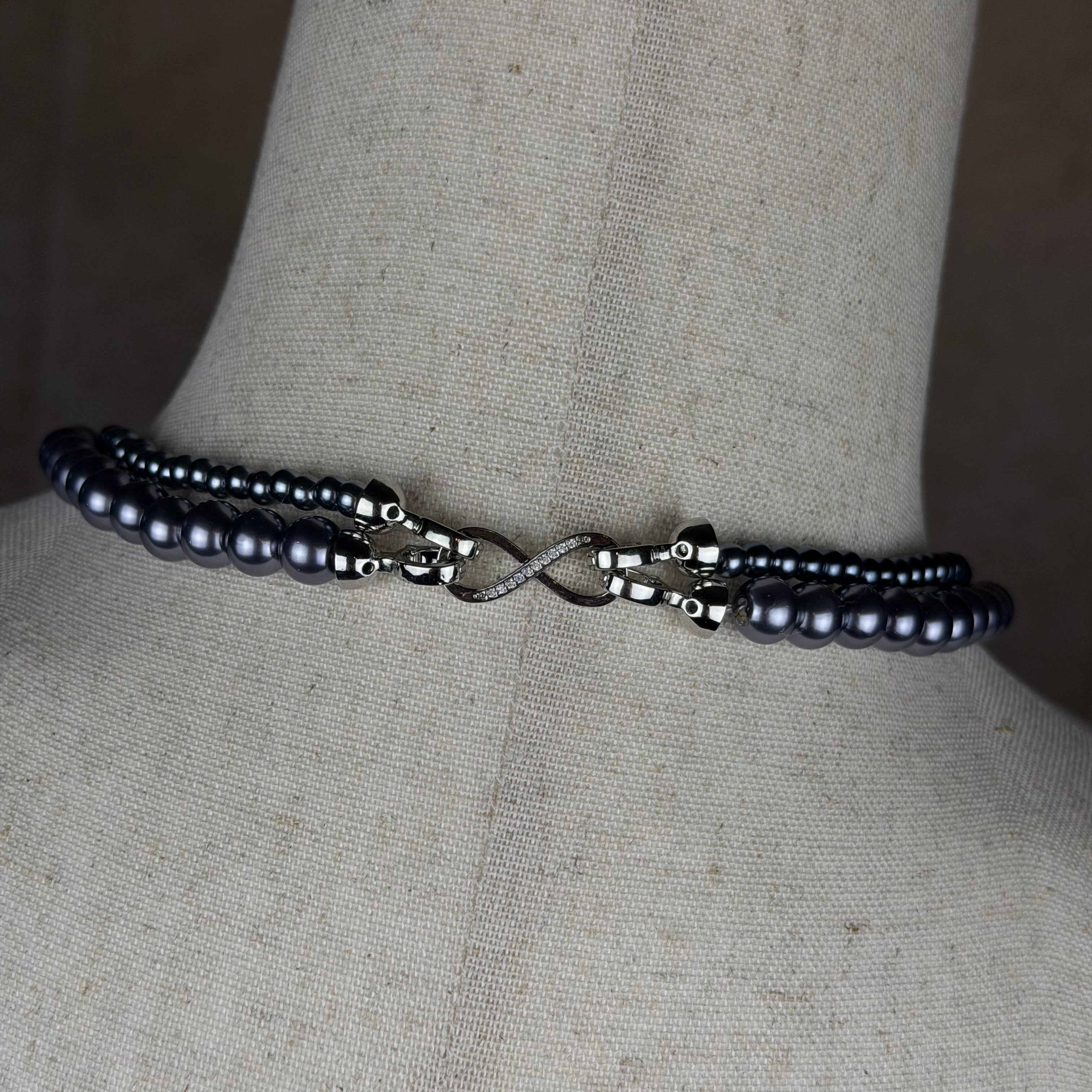 Blackened Silver Spur Layered Necklace Set NEW