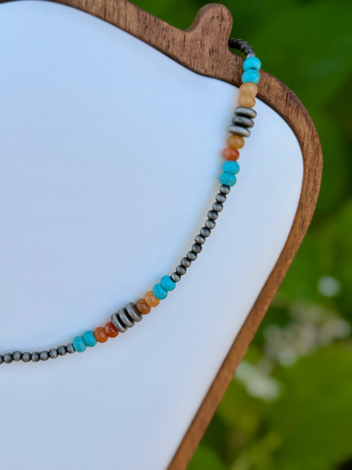 Desert Sky Beaded Necklace | 16” Short
