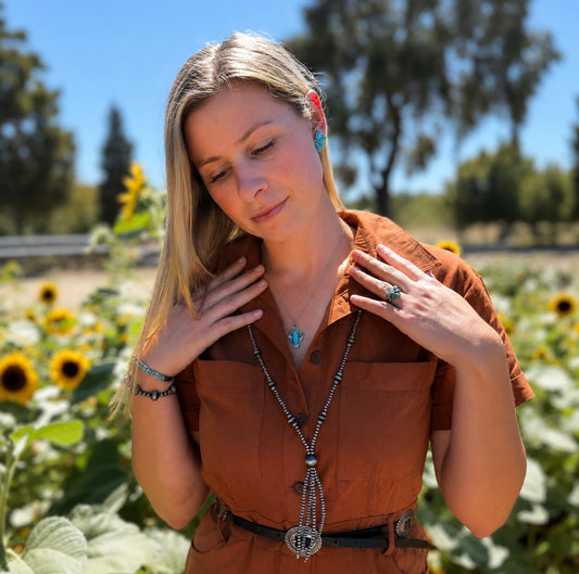 The Ranch Rope Navajo Inspired Pearl Necklace