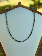Sterling Sliver Navajo Pearls with Turquoise - 4mm
