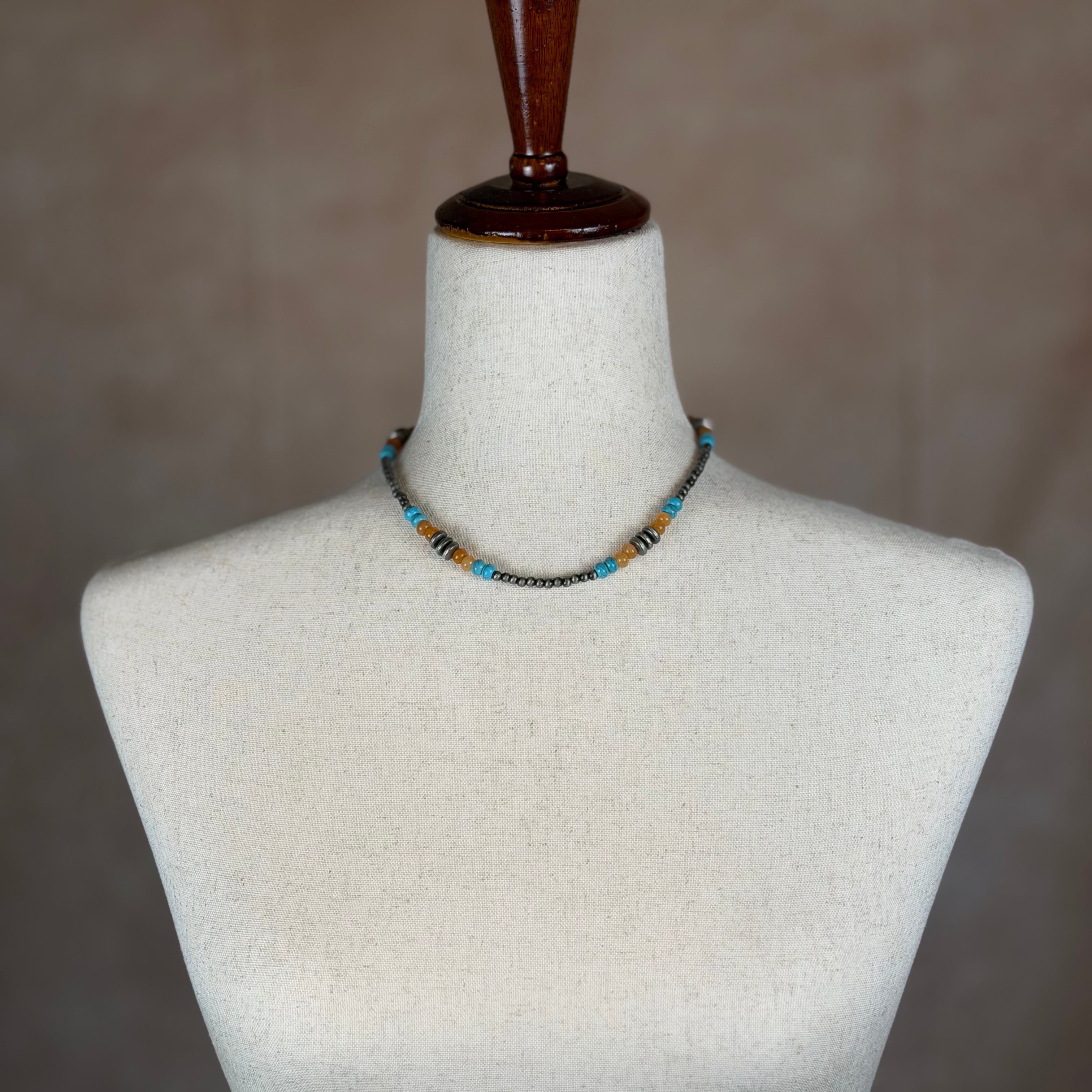 Desert Sky Beaded Necklace | 16” Short