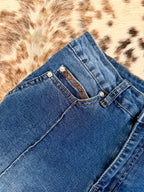 Rustline Cuffed Wide Leg Jeans