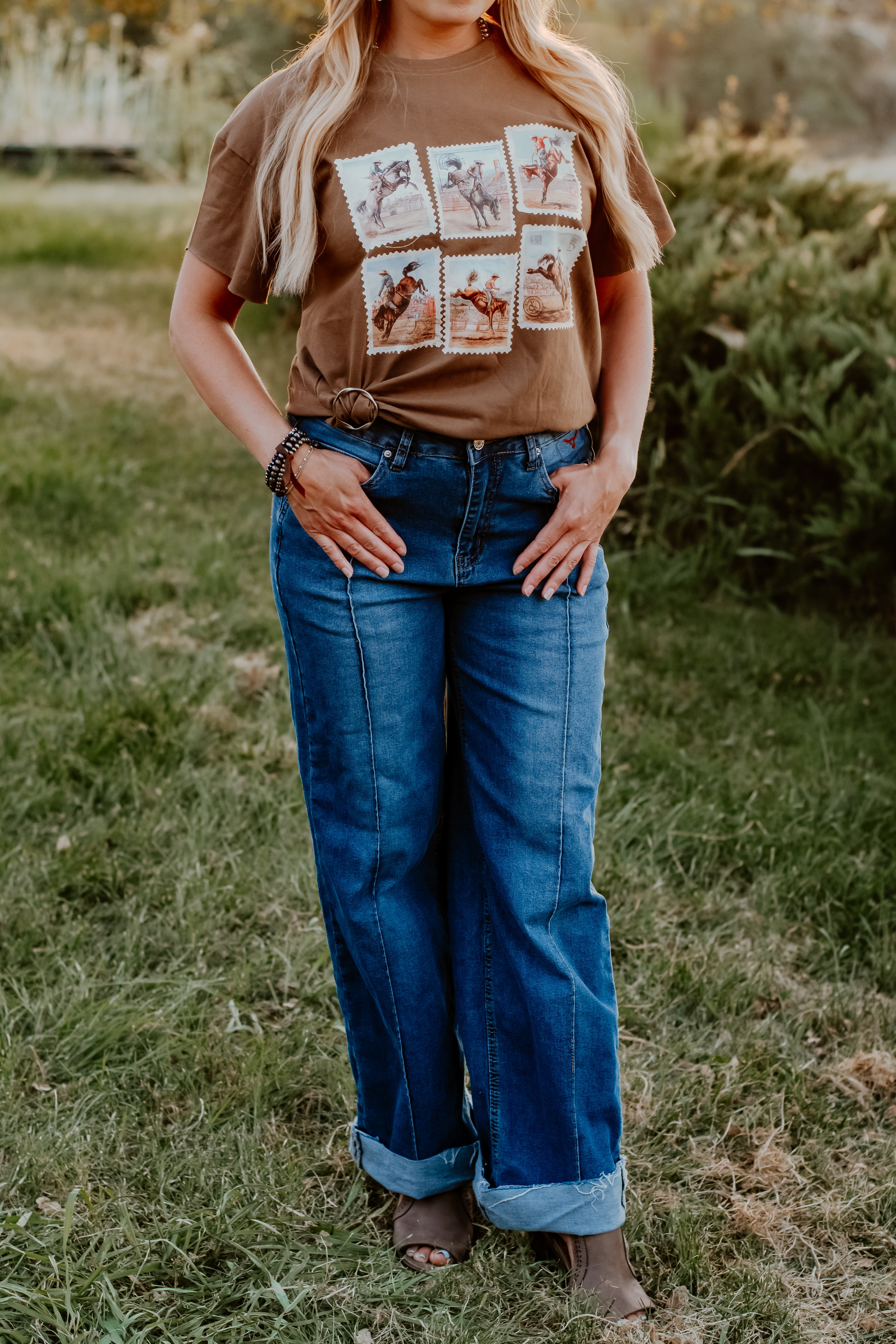 Bronc Postage Stamp Tee