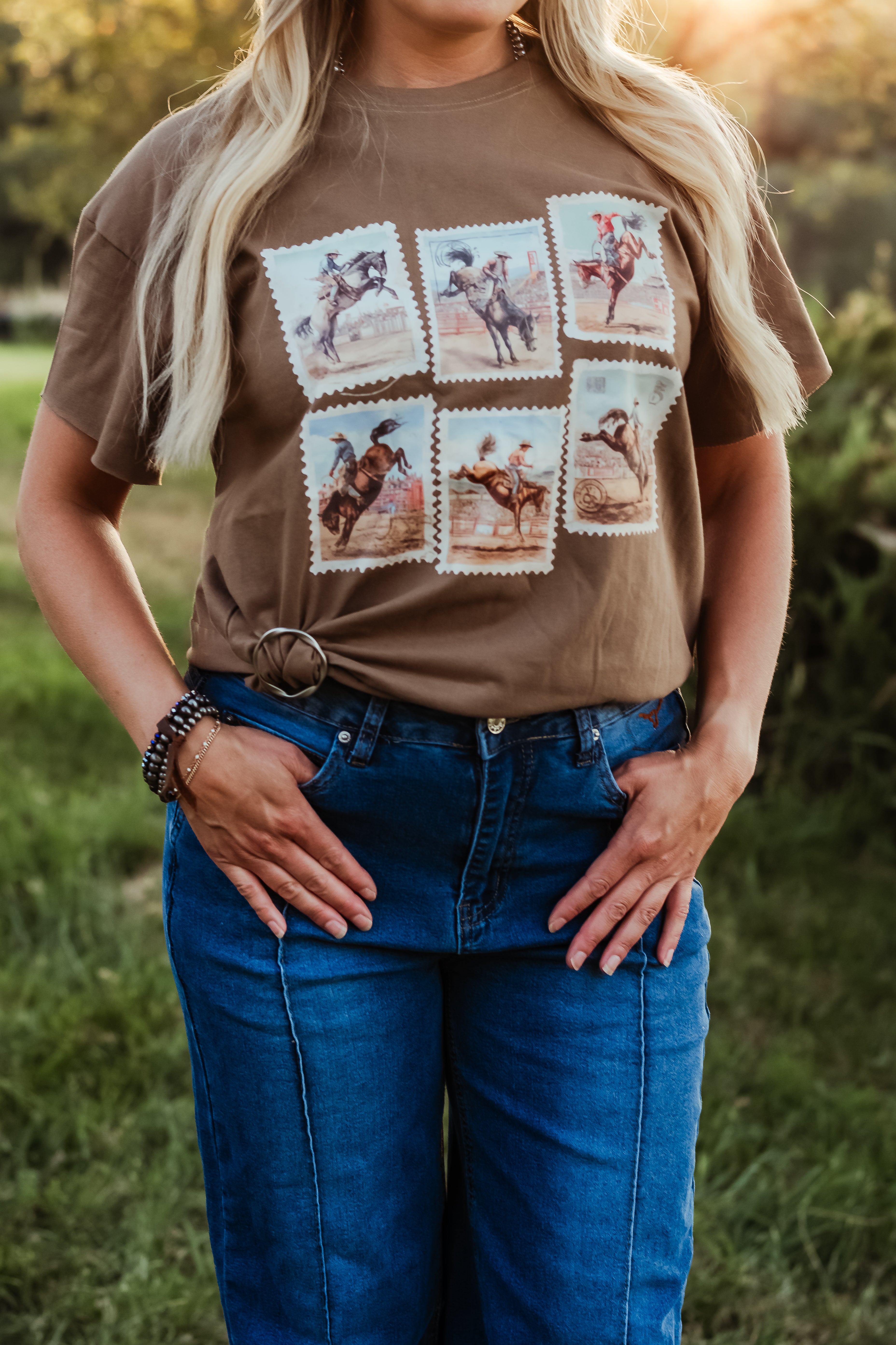 Bronc Postage Stamp Tee