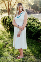 High Desert Linen Midi Dress