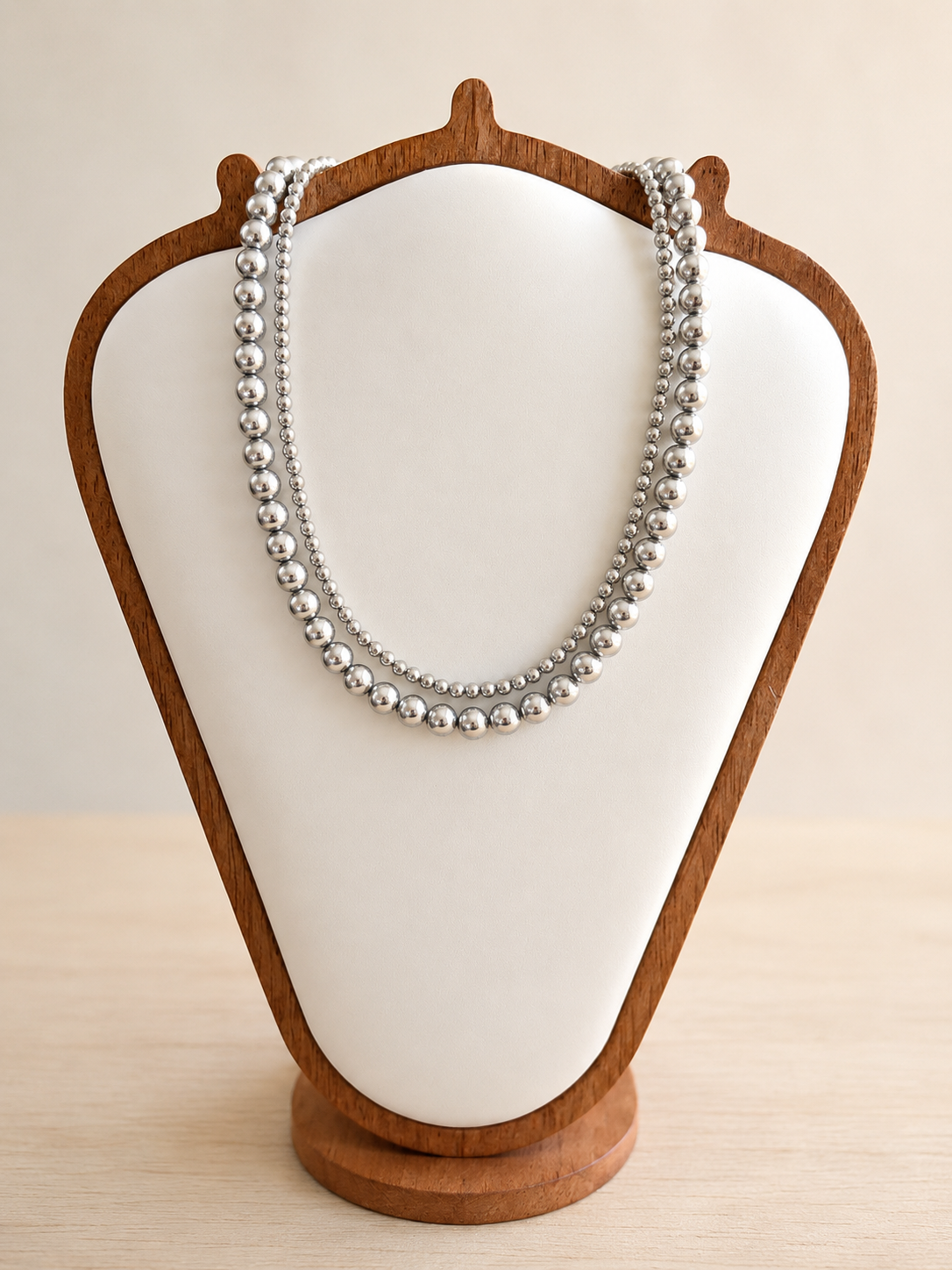 Silver Spur Layered Necklace Set