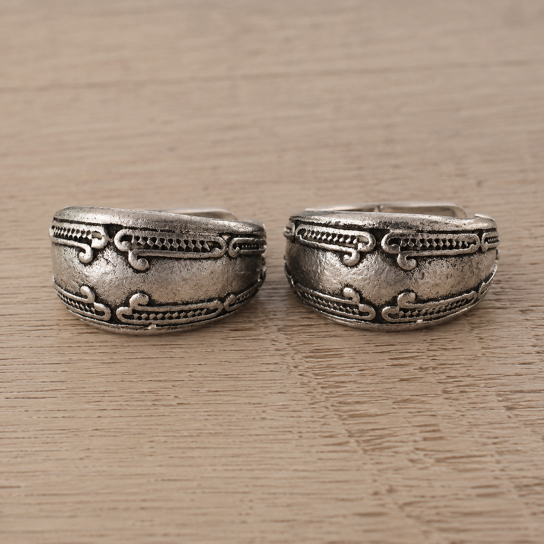 Western Scroll Hoop Earrings
