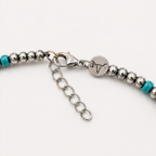 Sterling Sliver Navajo Pearls with Turquoise - 4mm