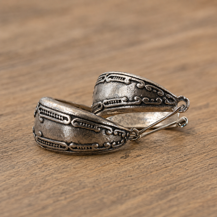 Western Scroll Hoop Earrings