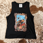 Western Rodeo Embroidered Crop Tank