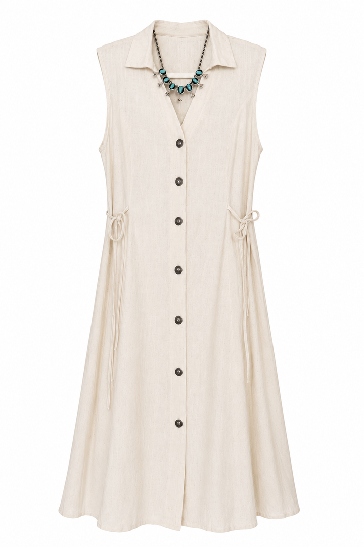 High Desert Linen Midi Dress