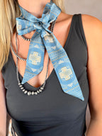 Blue Bonnet Silk Twilly