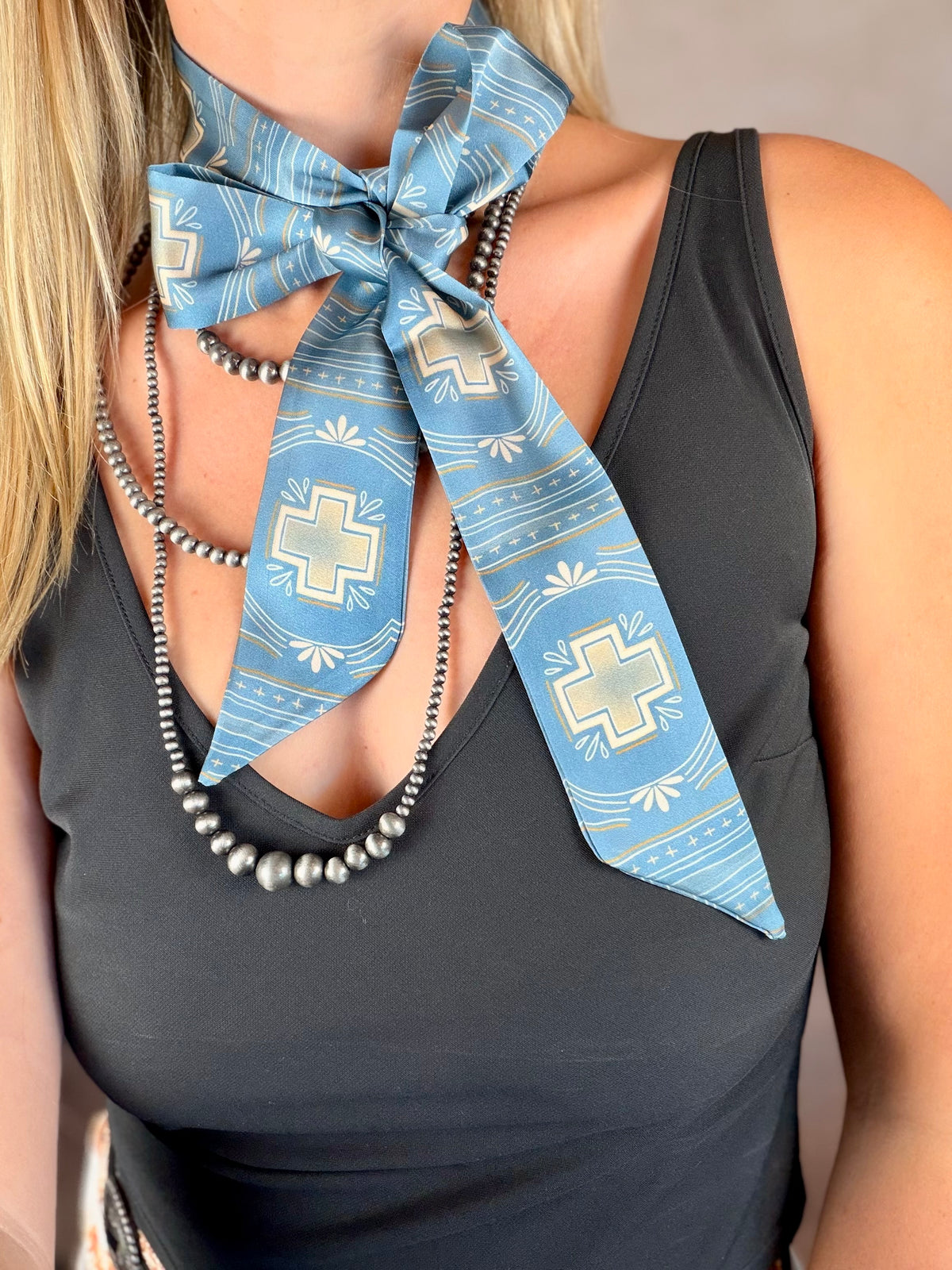 Blue Bonnet Silk Twilly